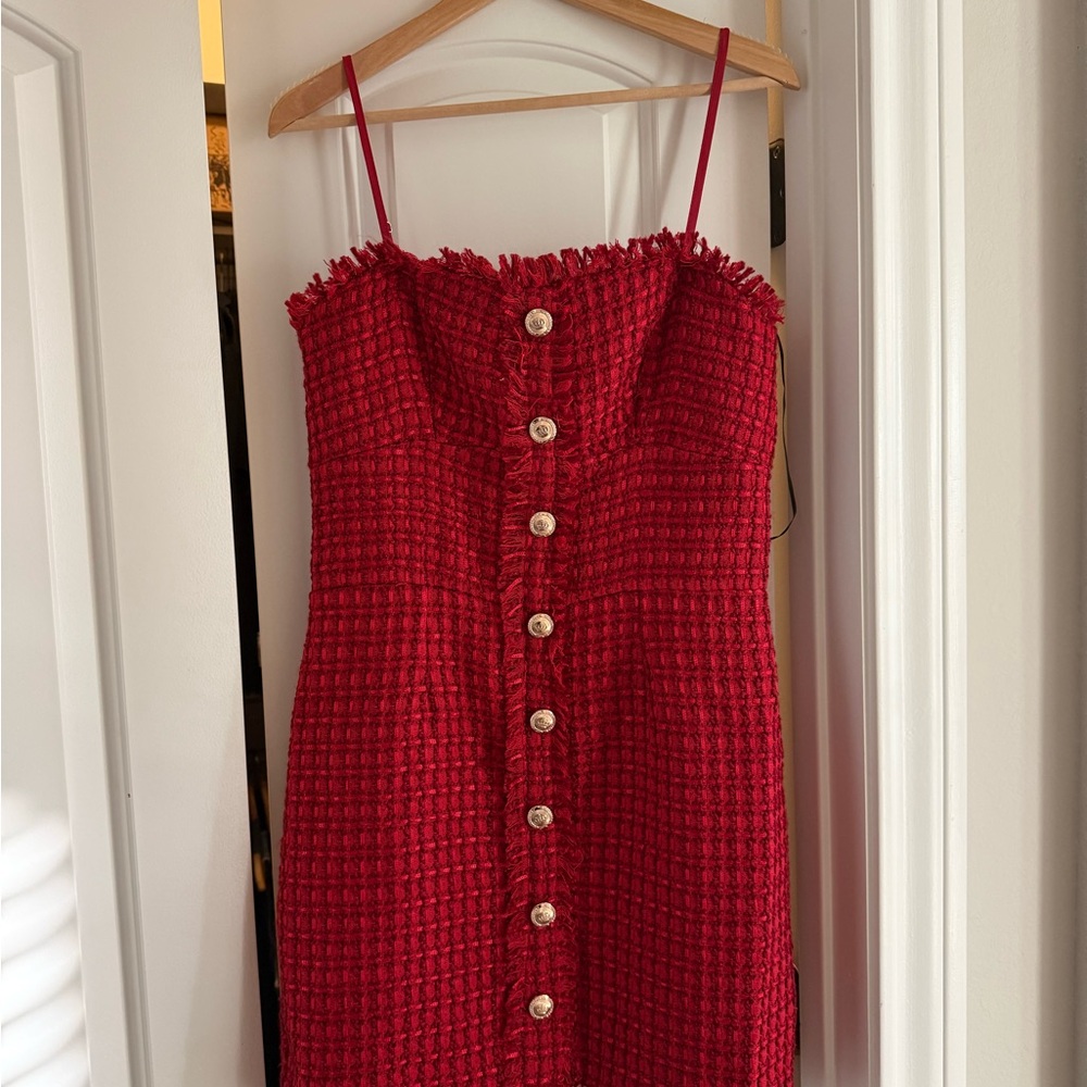Walter Baker Red Textured Dress